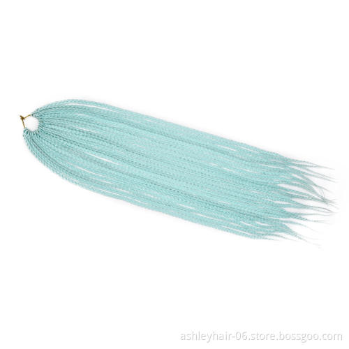 24 Inch 22 Strands Colorful 3D Cubic Split Twist Synthetic Crochet Hair Box Braid